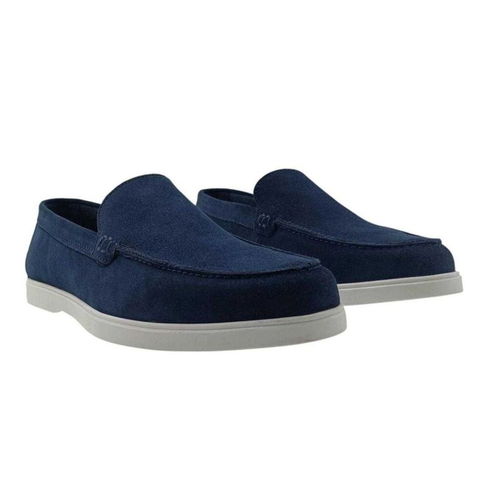 Jack Wills Mens Leather Slip-on Moccasins / Navy